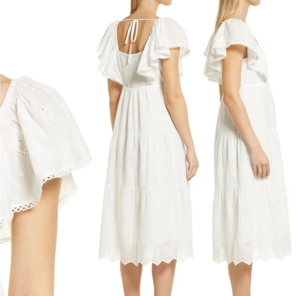Flutter Sleeve Cotton Midi Dress
CASLON® M